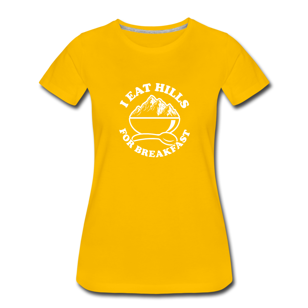 I eat hills for breakfast - sun yellow