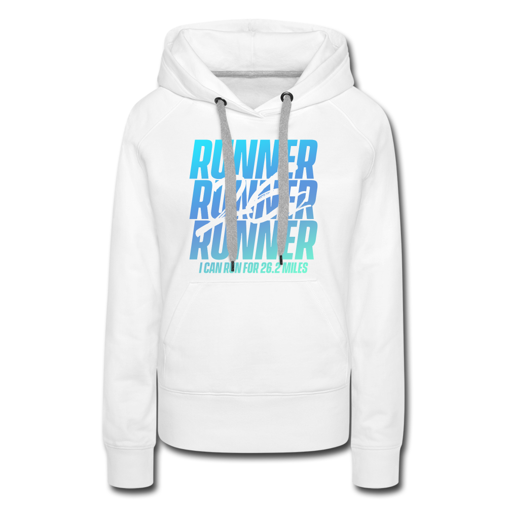 Women’s premium hoodie- 26.2 miles - white