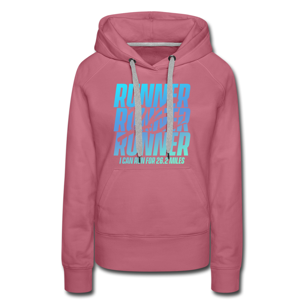 Women’s premium hoodie- 26.2 miles - mauve