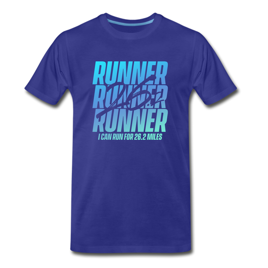 Men's short sleeve t-shirt- 26.2 Miles - royal blue