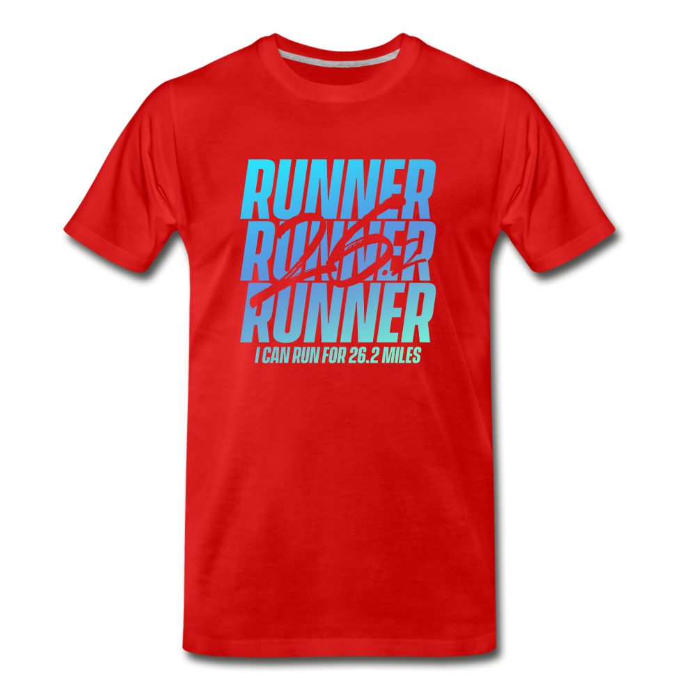 Men's short sleeve t-shirt- 26.2 Miles - red