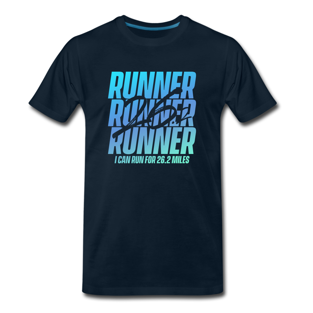 Men's short sleeve t-shirt- 26.2 Miles - deep navy