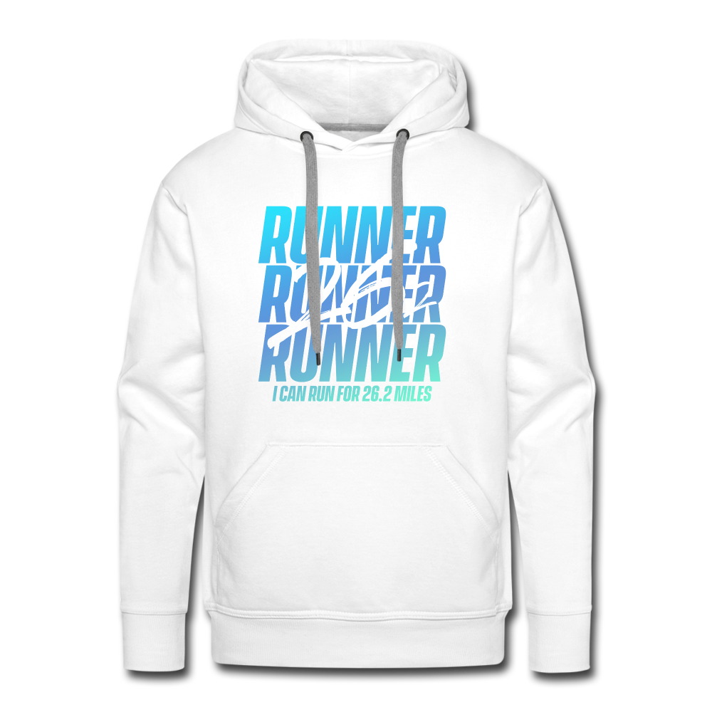 Men’s premium hoodie- 26.2 Miles - white