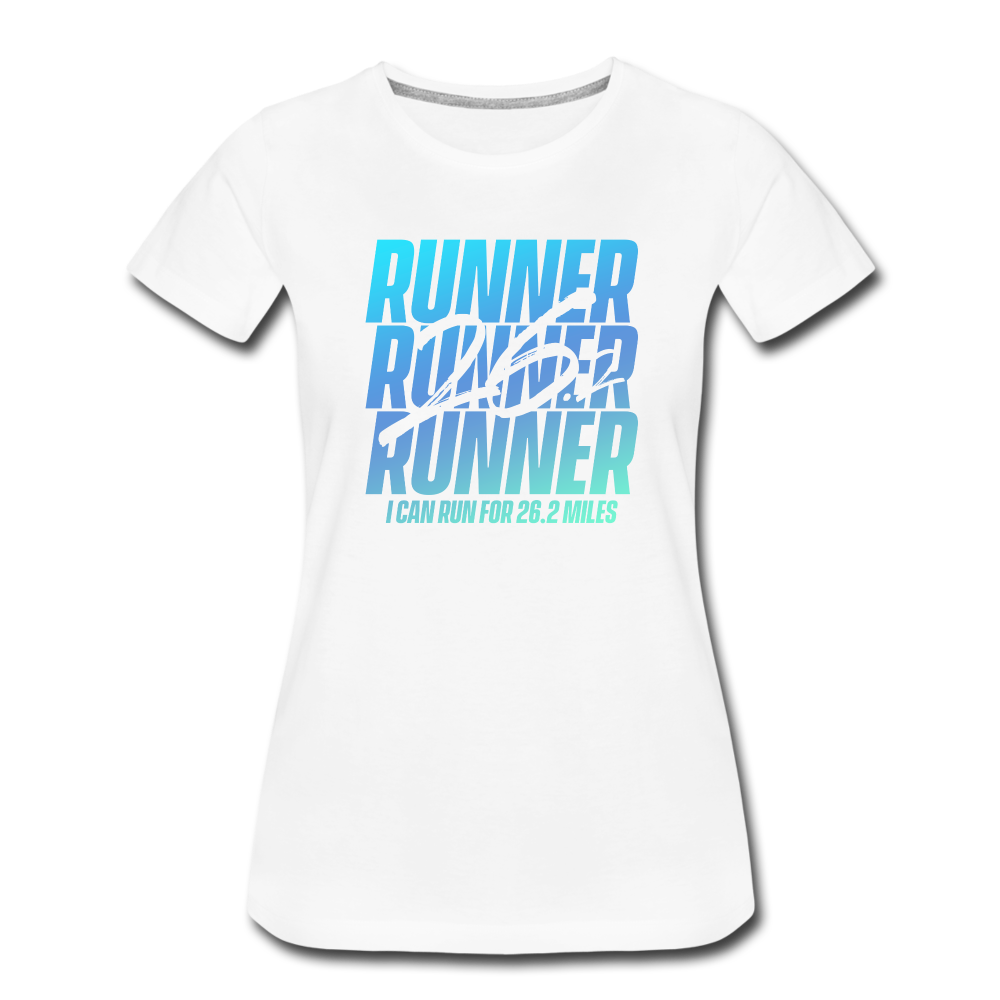 Women's short sleeve t-shirt- 26.2 Miles - white