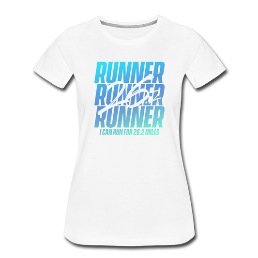 Women's short sleeve t-shirt- 26.2 Miles - white