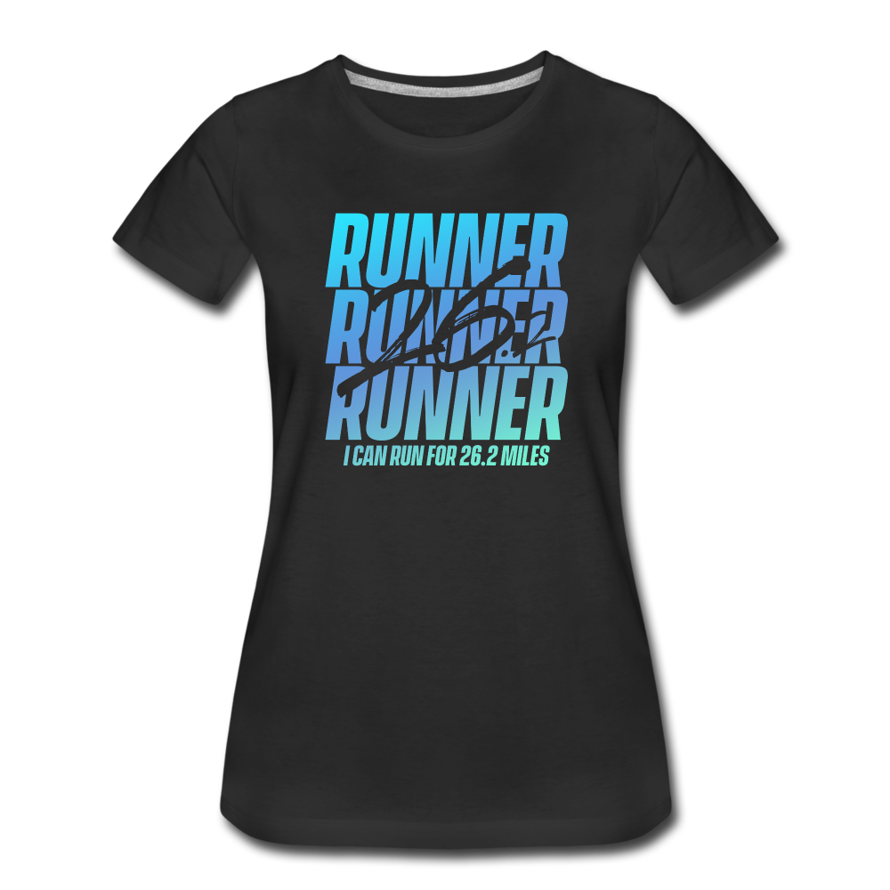 Women's short sleeve t-shirt- 26.2 Miles - black