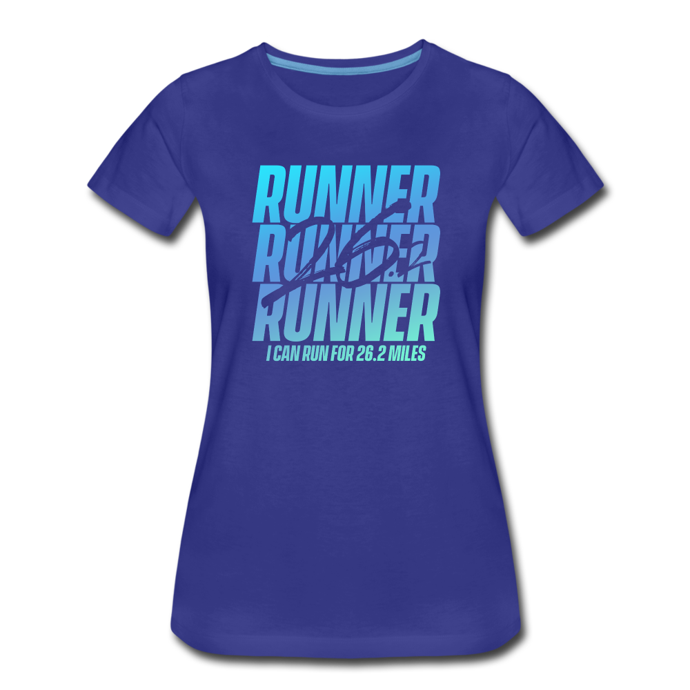 Women's short sleeve t-shirt- 26.2 Miles - royal blue