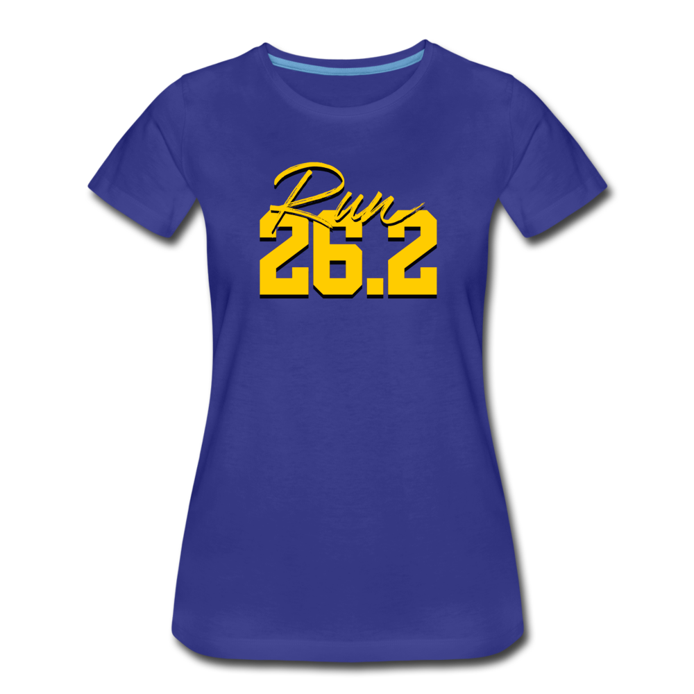Women's short sleeve t-shirt- Run 26.2 - royal blue