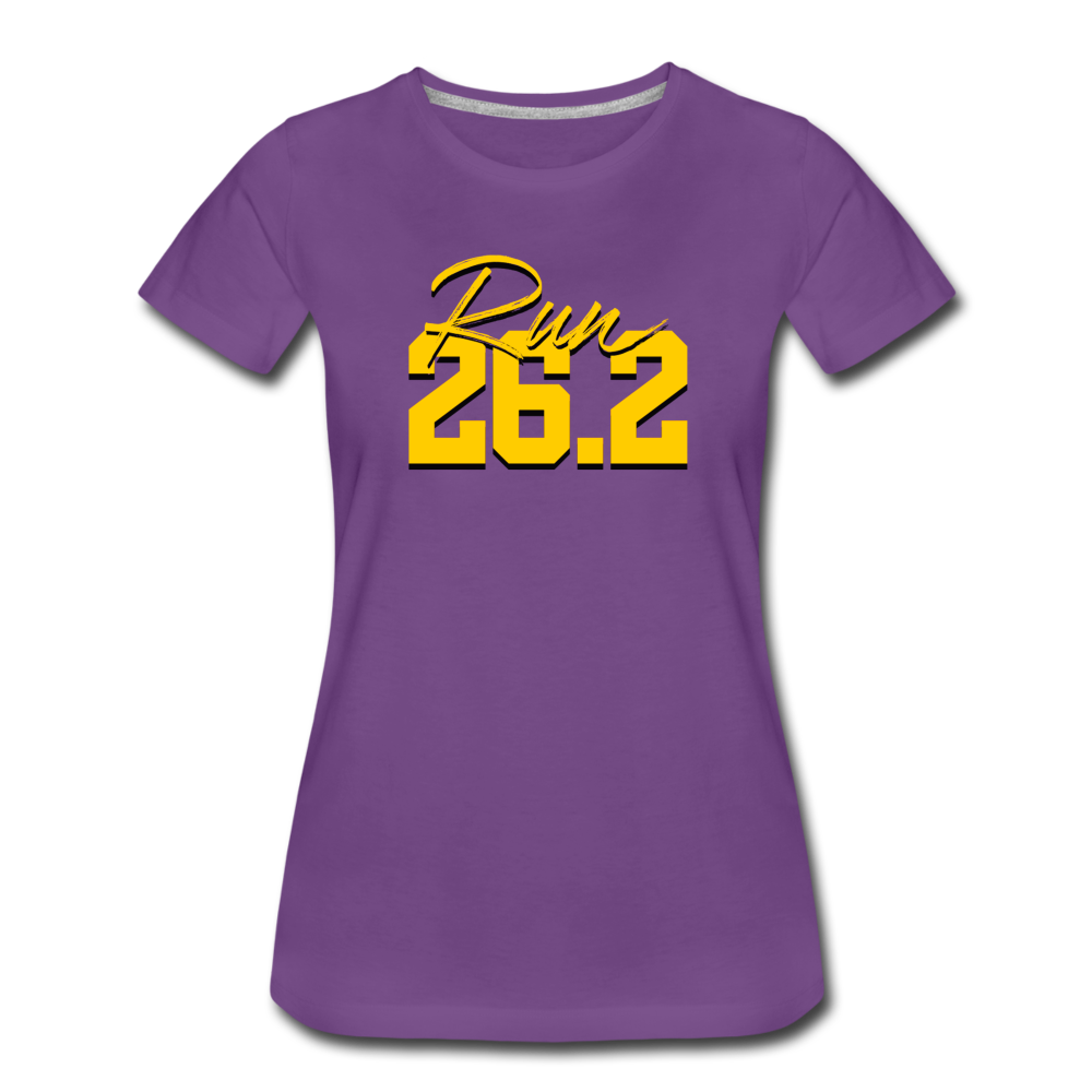 Women's short sleeve t-shirt- Run 26.2 - purple