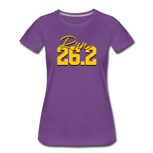 Women's short sleeve t-shirt- Run 26.2 - purple