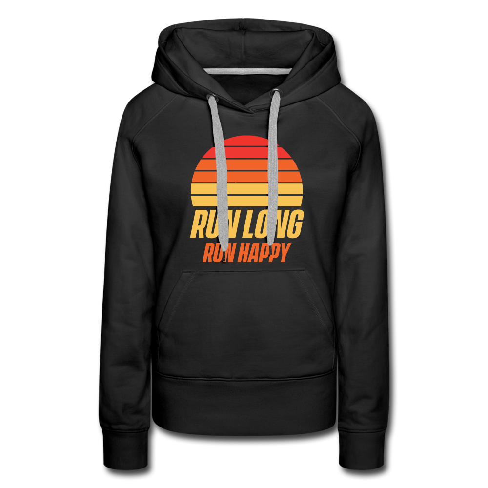 Women’s premium hoodie- Run happy - black