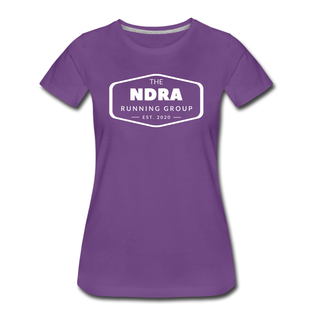 Women's short sleeve t-shirt - NDRA logo - purple