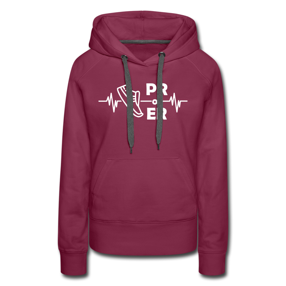 Women’s premium hoodie - PR or ER - burgundy