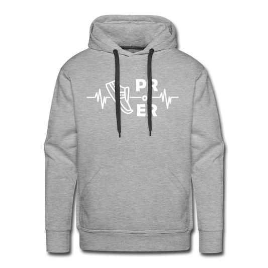 Men’s premium hoodie- PR or ER - heather grey