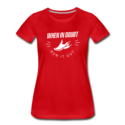 Women's short sleeve t-shirt - Run it out - red