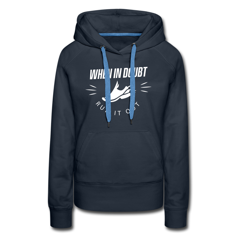 Women’s premium hoodie - Run it out - navy