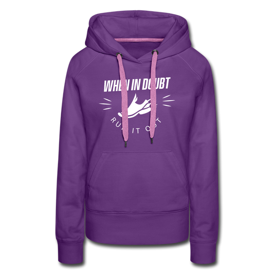 Women’s premium hoodie - Run it out - purple