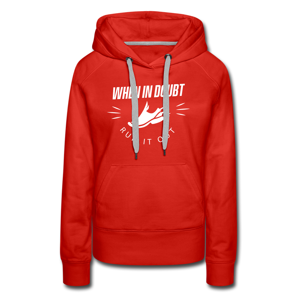 Women’s premium hoodie - Run it out - red