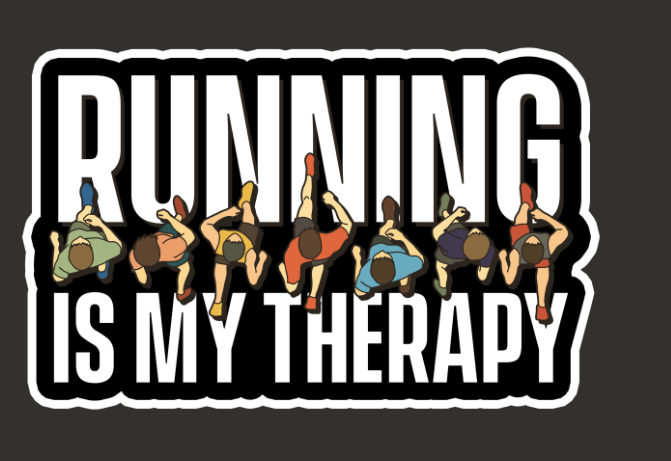 Running Is my therapy sticker