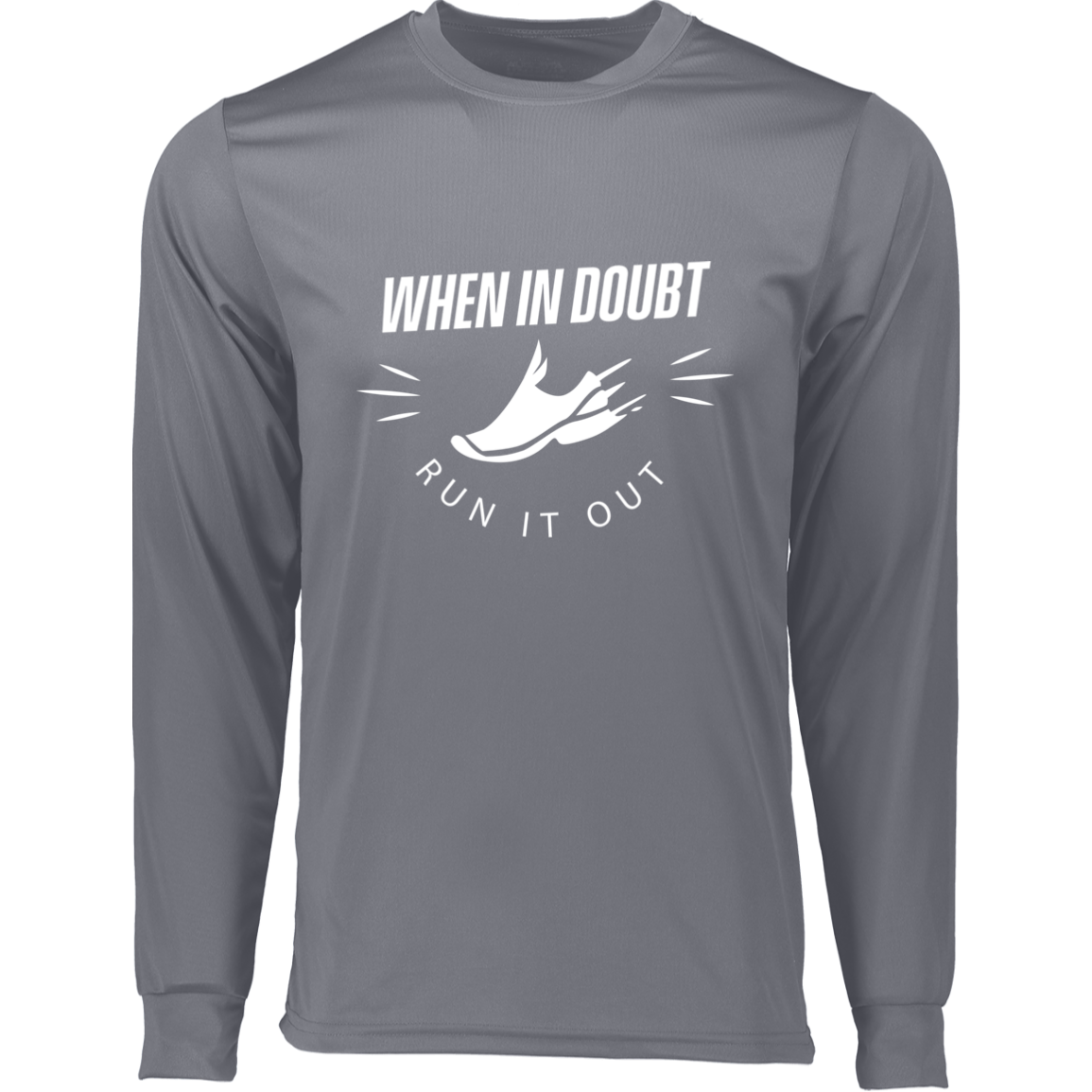 Men's Heather Performance long sleeve- Run it out