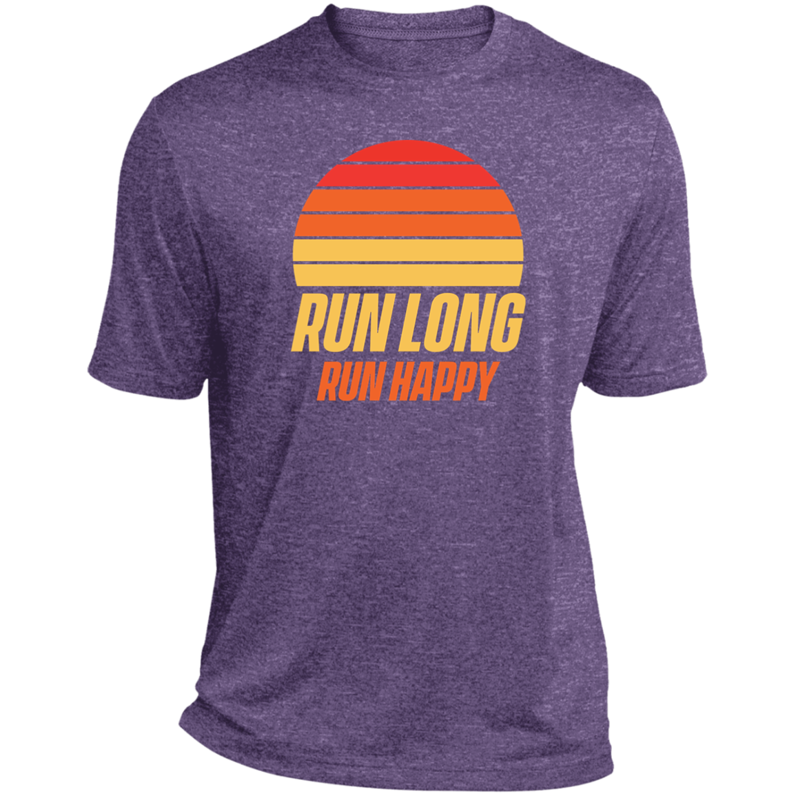 Heather Performance Tee - RUN HAPPY