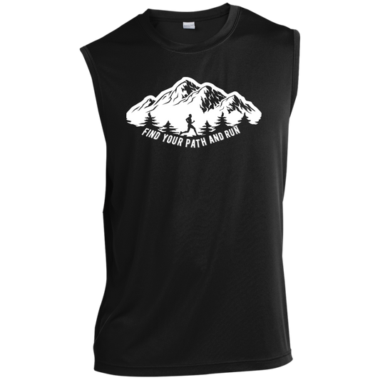 Men’s Sleeveless Performance Tee - FIND YOUR PATH