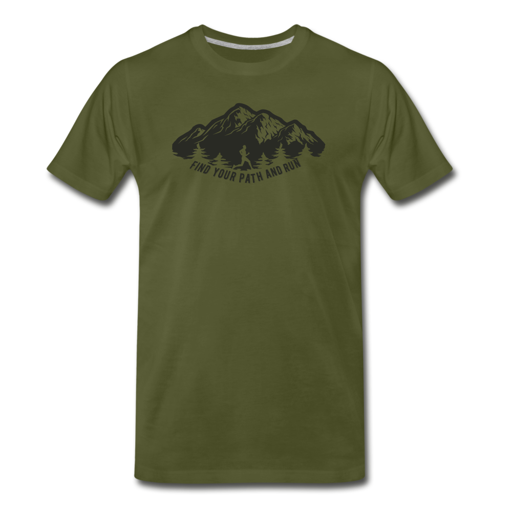 Find your path and run - olive green