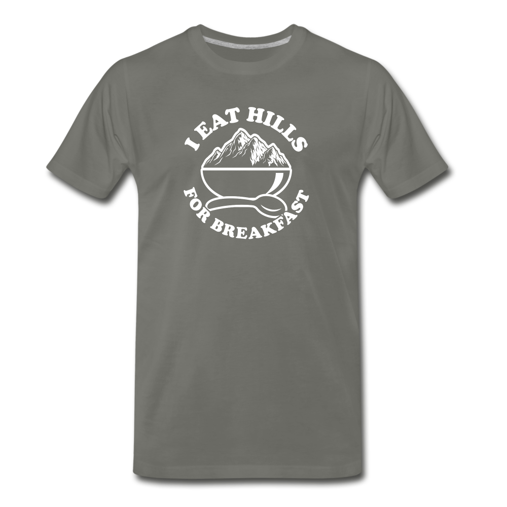 I eat hills for breakfast - asphalt gray