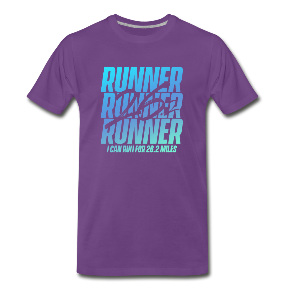 Men's short sleeve t-shirt- 26.2 Miles - purple