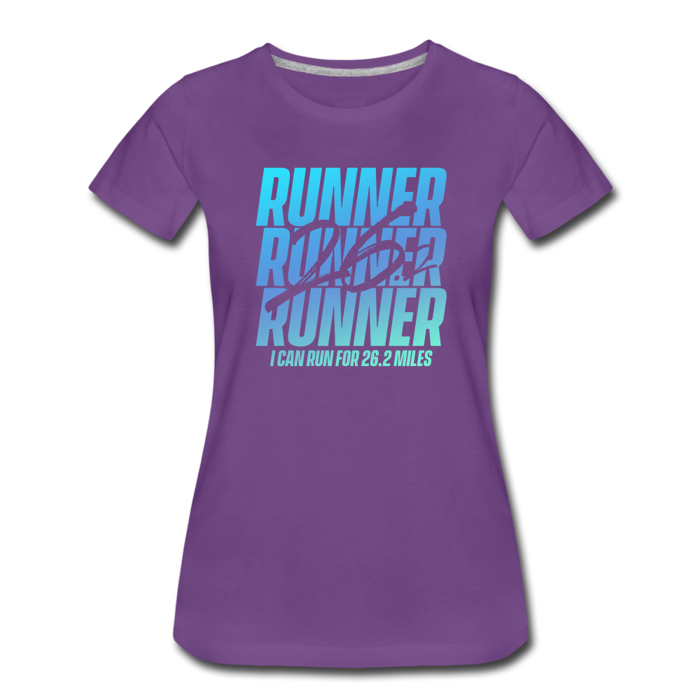 Women's short sleeve t-shirt- 26.2 Miles - purple