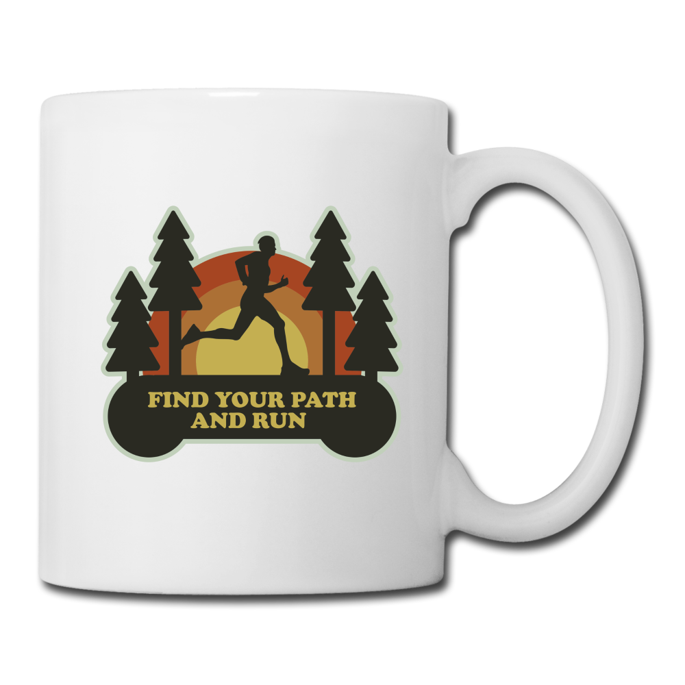 Coffee/Tea Mug - Find your path and run - white