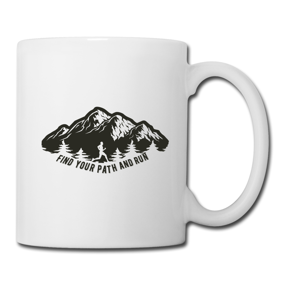 Coffee/Tea Mug- Find your path and run - white