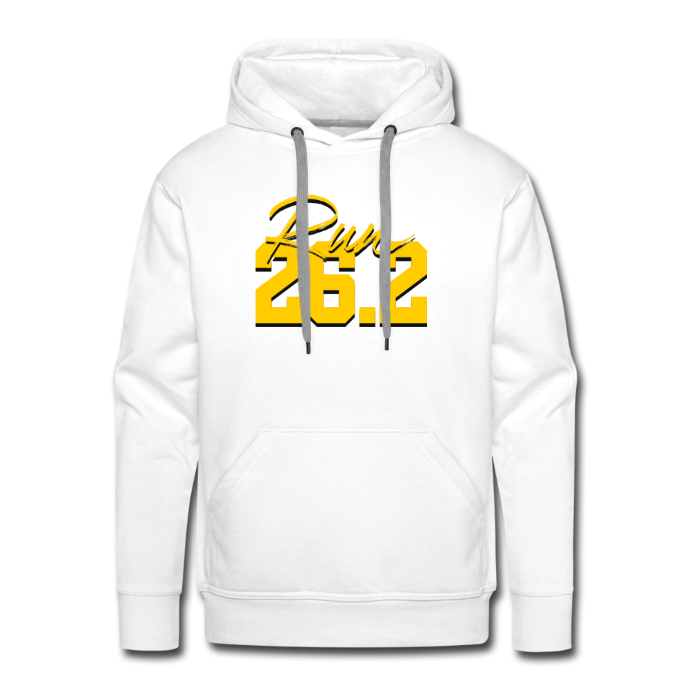 Men’s premium hoodie- Run 26.2 - white