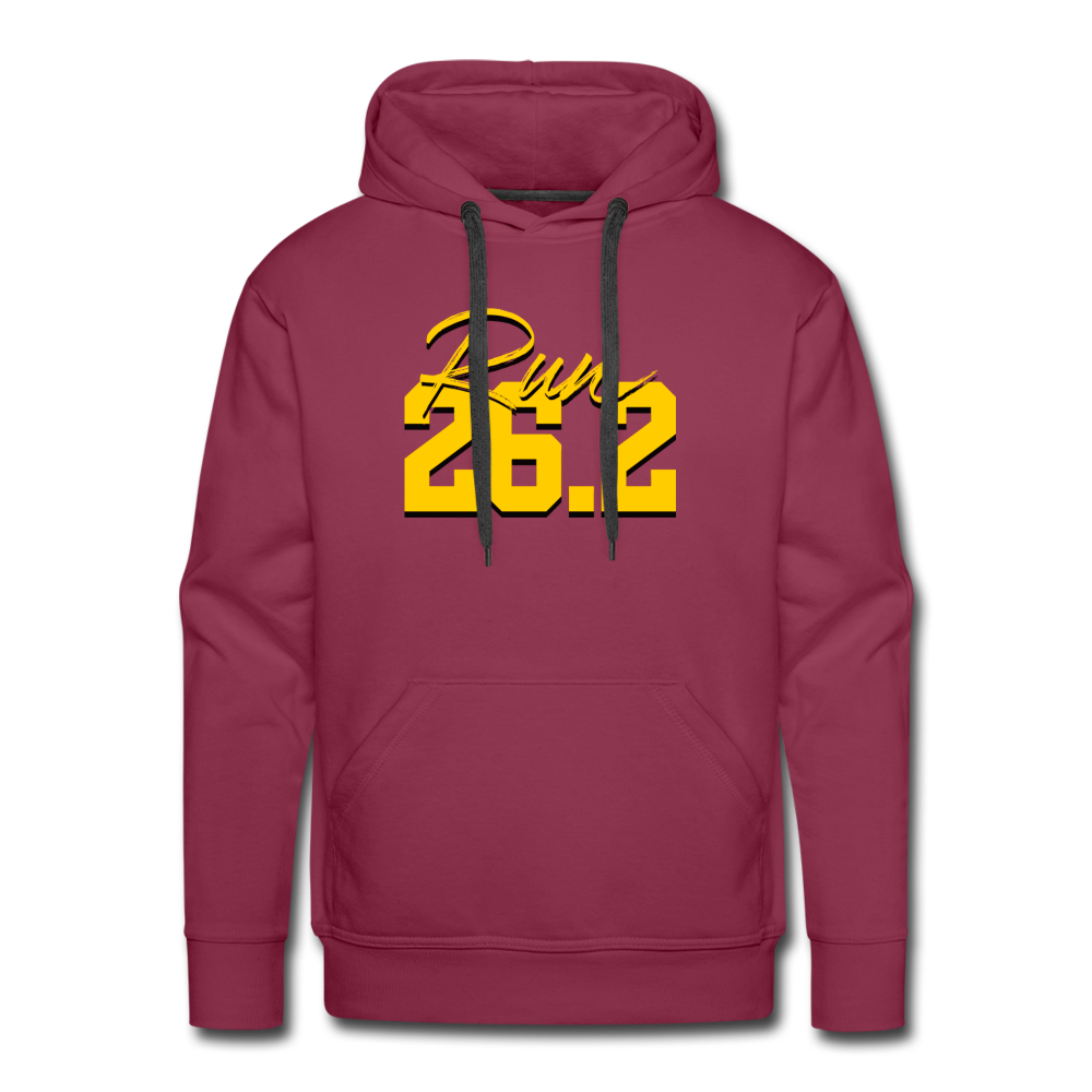 Men’s premium hoodie- Run 26.2 - burgundy