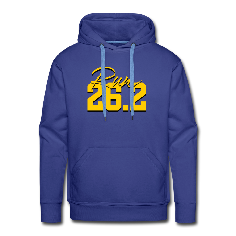 Men’s premium hoodie- Run 26.2 - royal blue