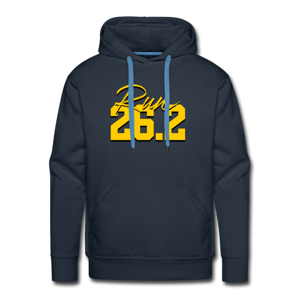 Men’s premium hoodie- Run 26.2 - navy