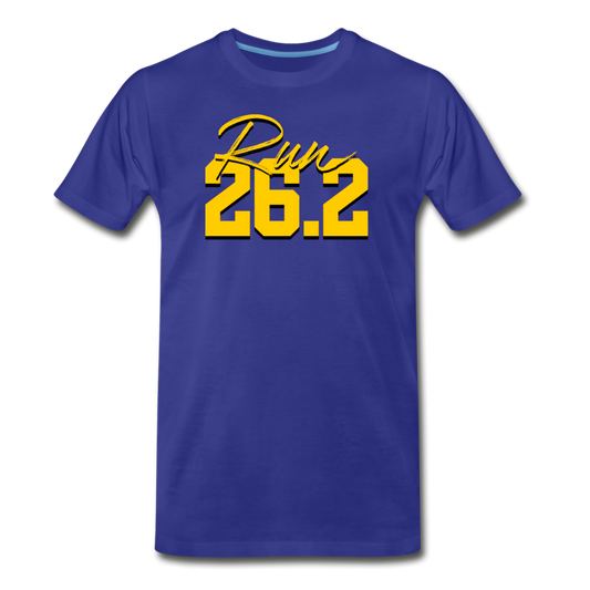 Men's short sleeve t-shirt- Run 26.2 - royal blue