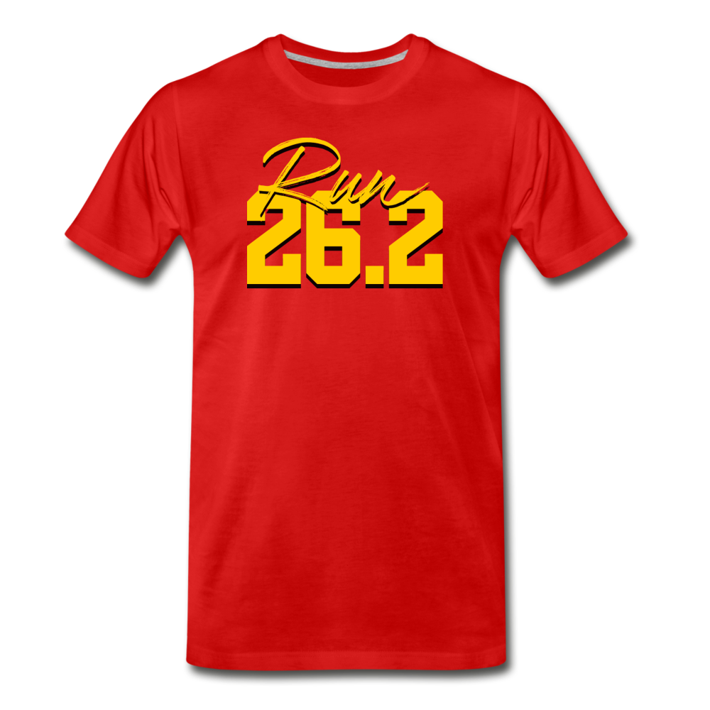 Men's short sleeve t-shirt- Run 26.2 - red