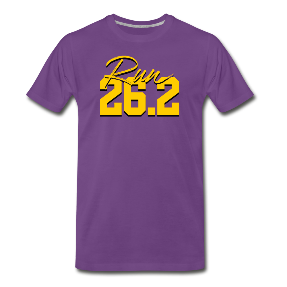 Men's short sleeve t-shirt- Run 26.2 - purple