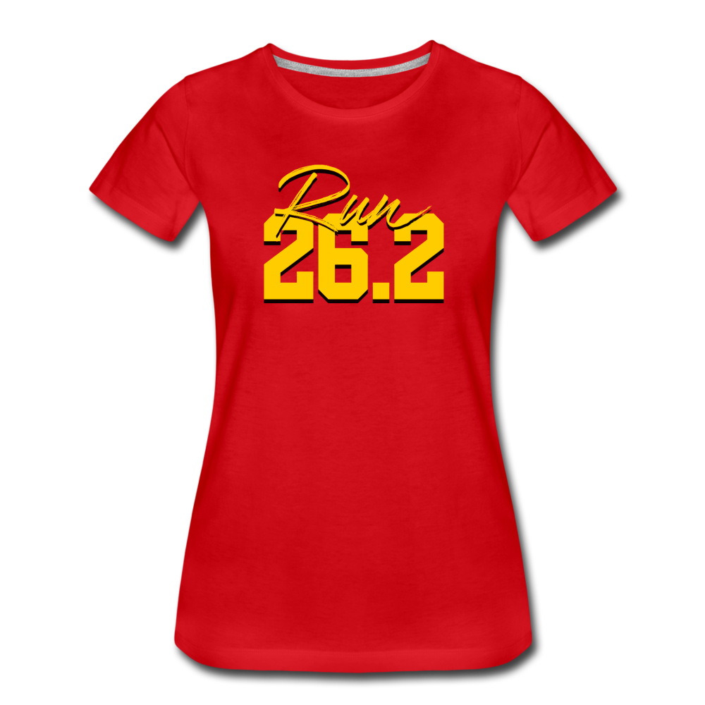 Women's short sleeve t-shirt- Run 26.2 - red