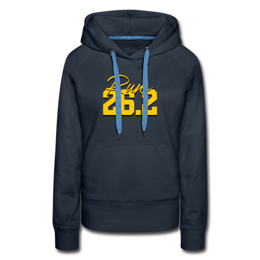 Women’s premium hoodie- Run 26.2 - navy