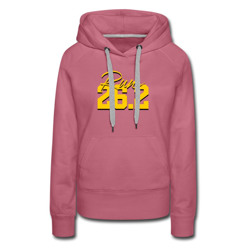 Women’s premium hoodie- Run 26.2 - mauve