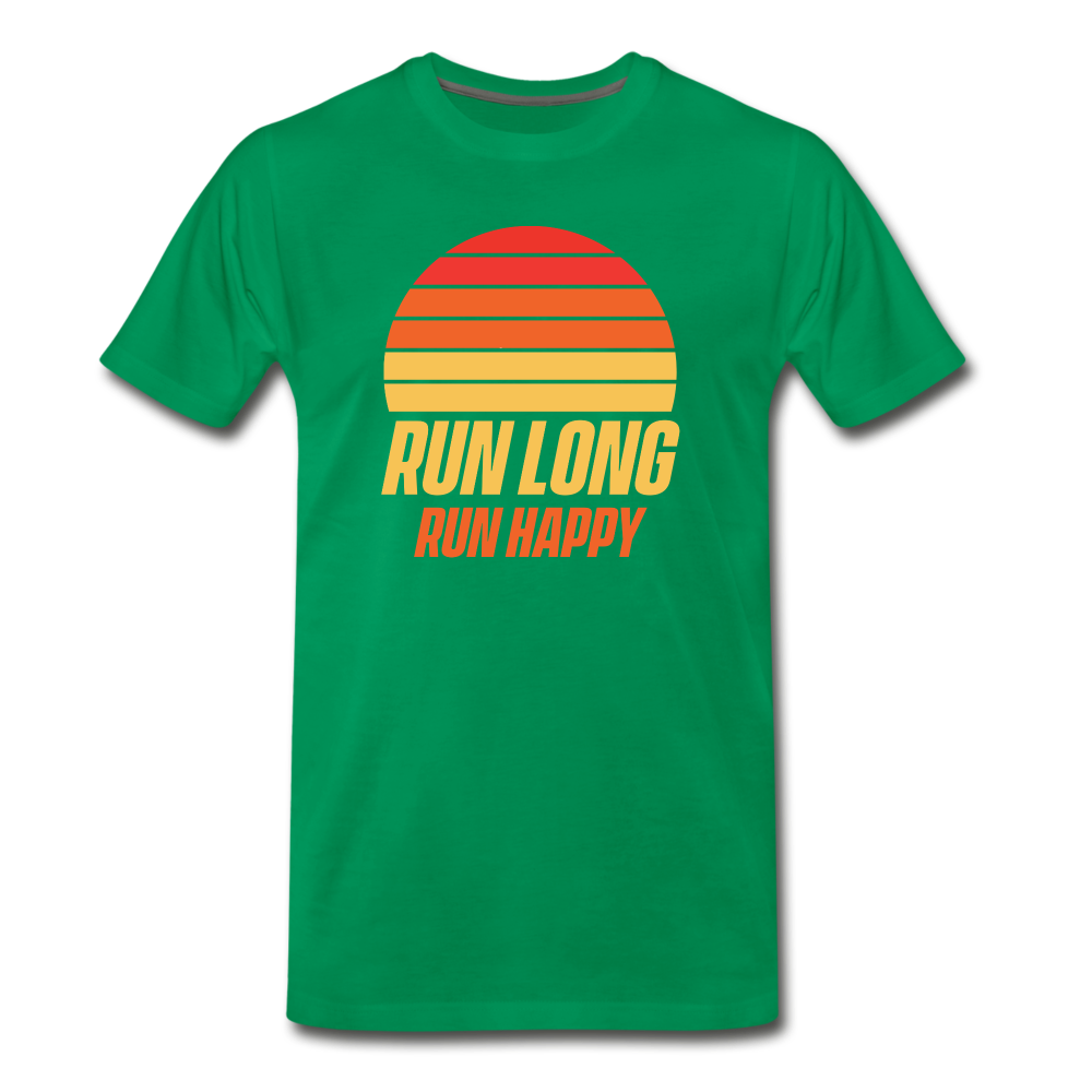 Men's short sleeve t-shirt- Run happy - kelly green