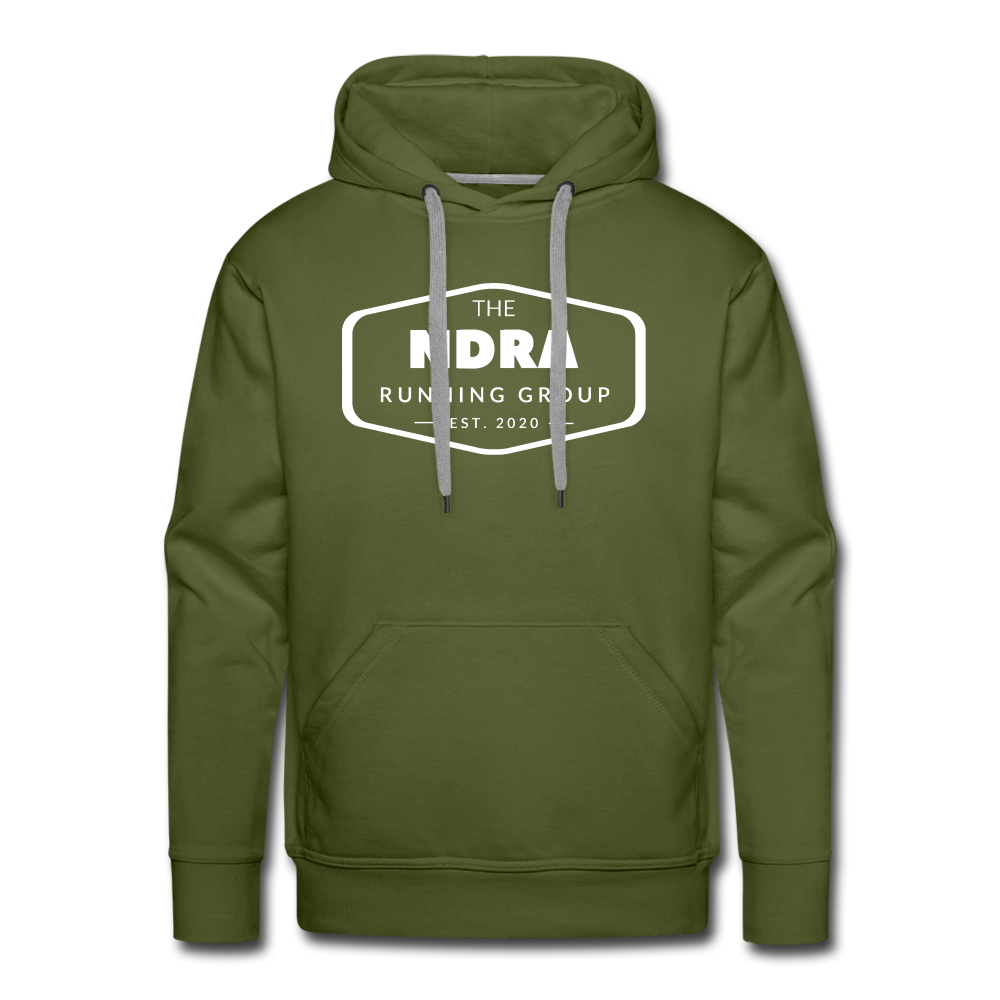 Men’s premium hoodie- NDRA logo - olive green