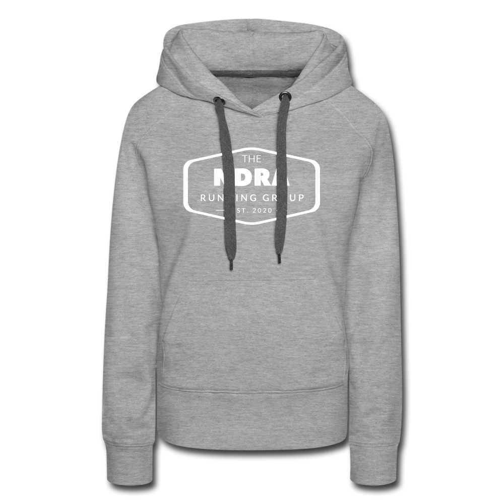Women’s premium hoodie - NDRA logo - heather grey