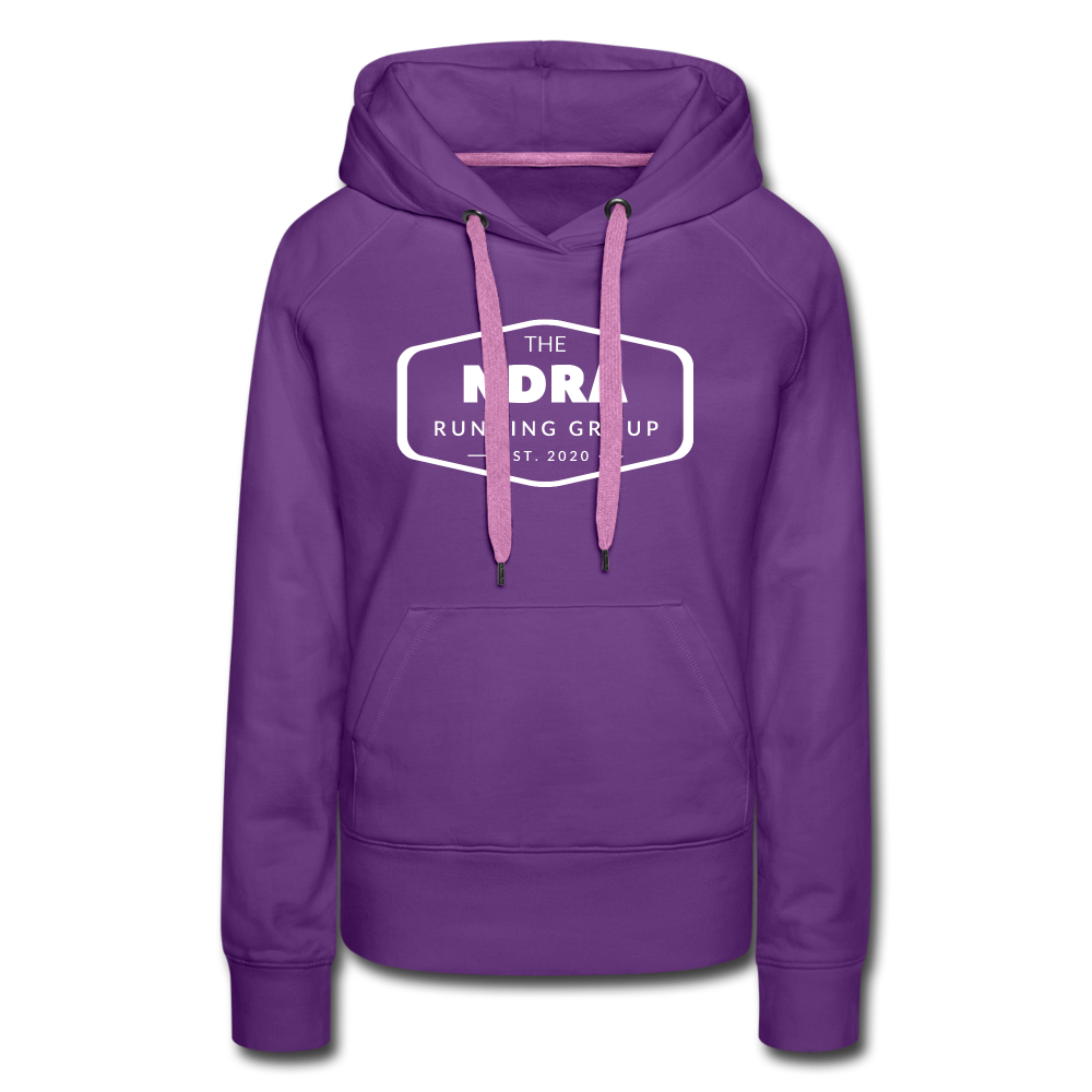 Women’s premium hoodie - NDRA logo - purple
