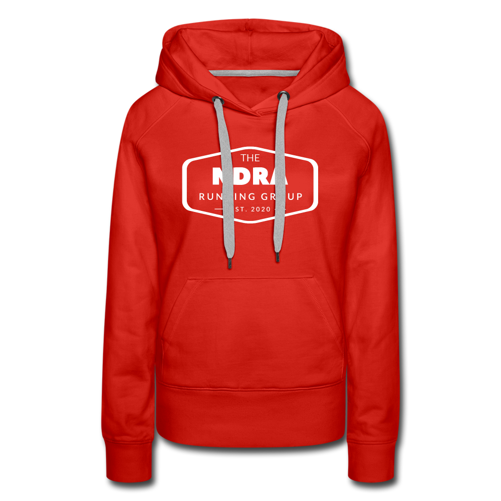 Women’s premium hoodie - NDRA logo - red