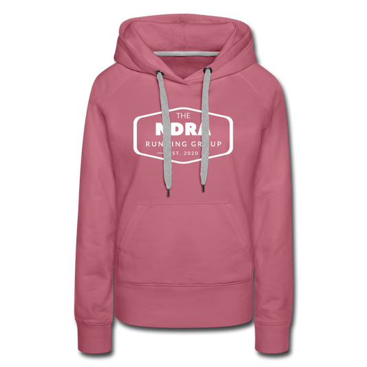 Women’s premium hoodie - NDRA logo - mauve