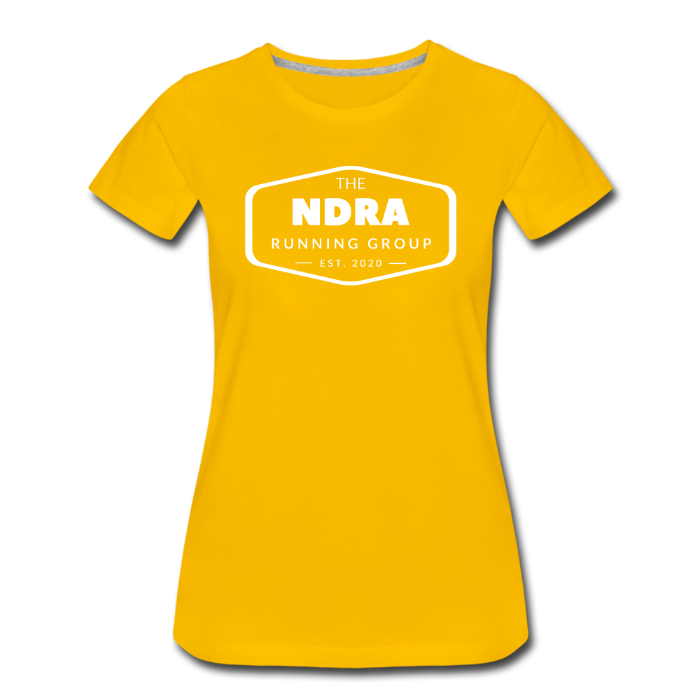 Women's short sleeve t-shirt - NDRA logo - sun yellow