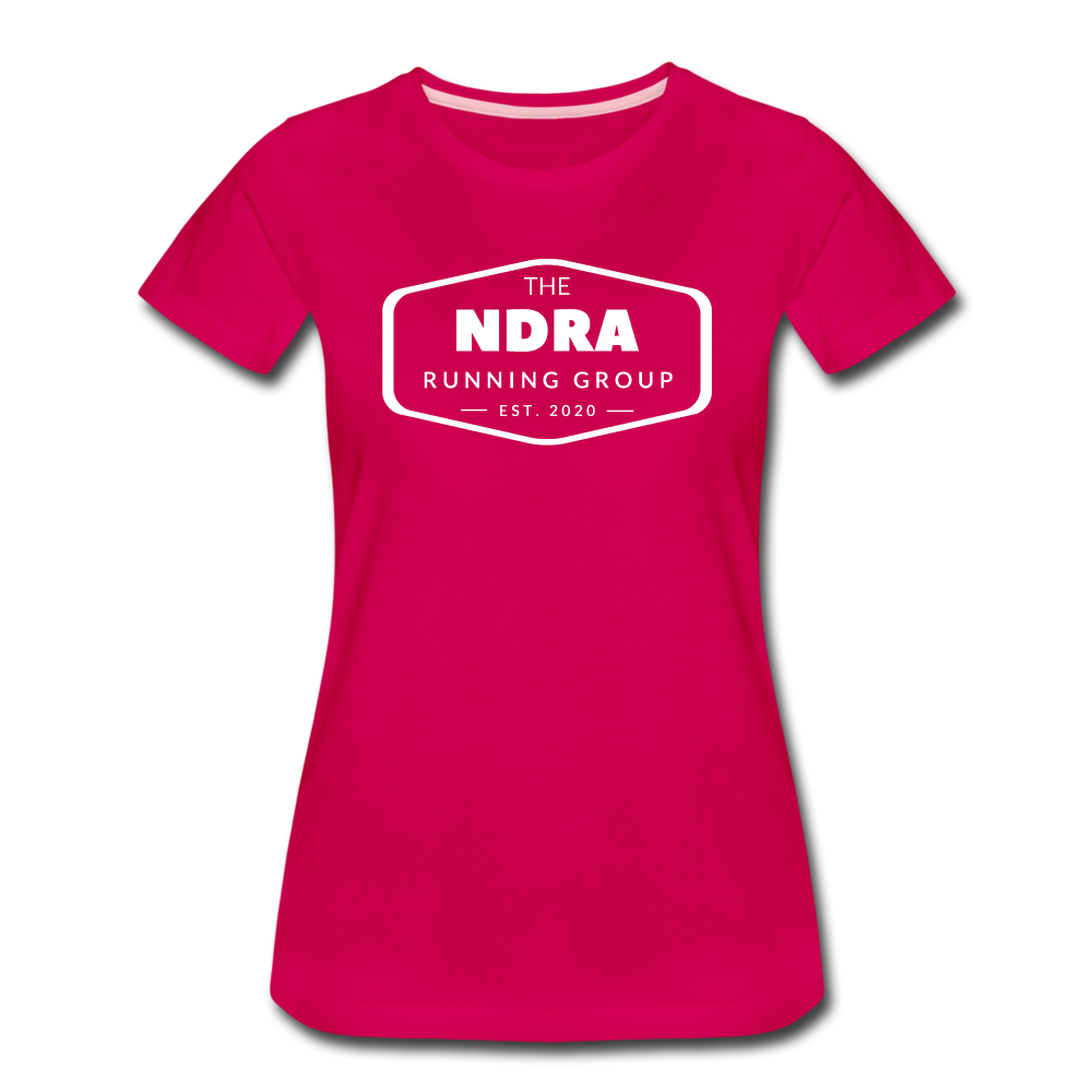 Women's short sleeve t-shirt - NDRA logo - dark pink